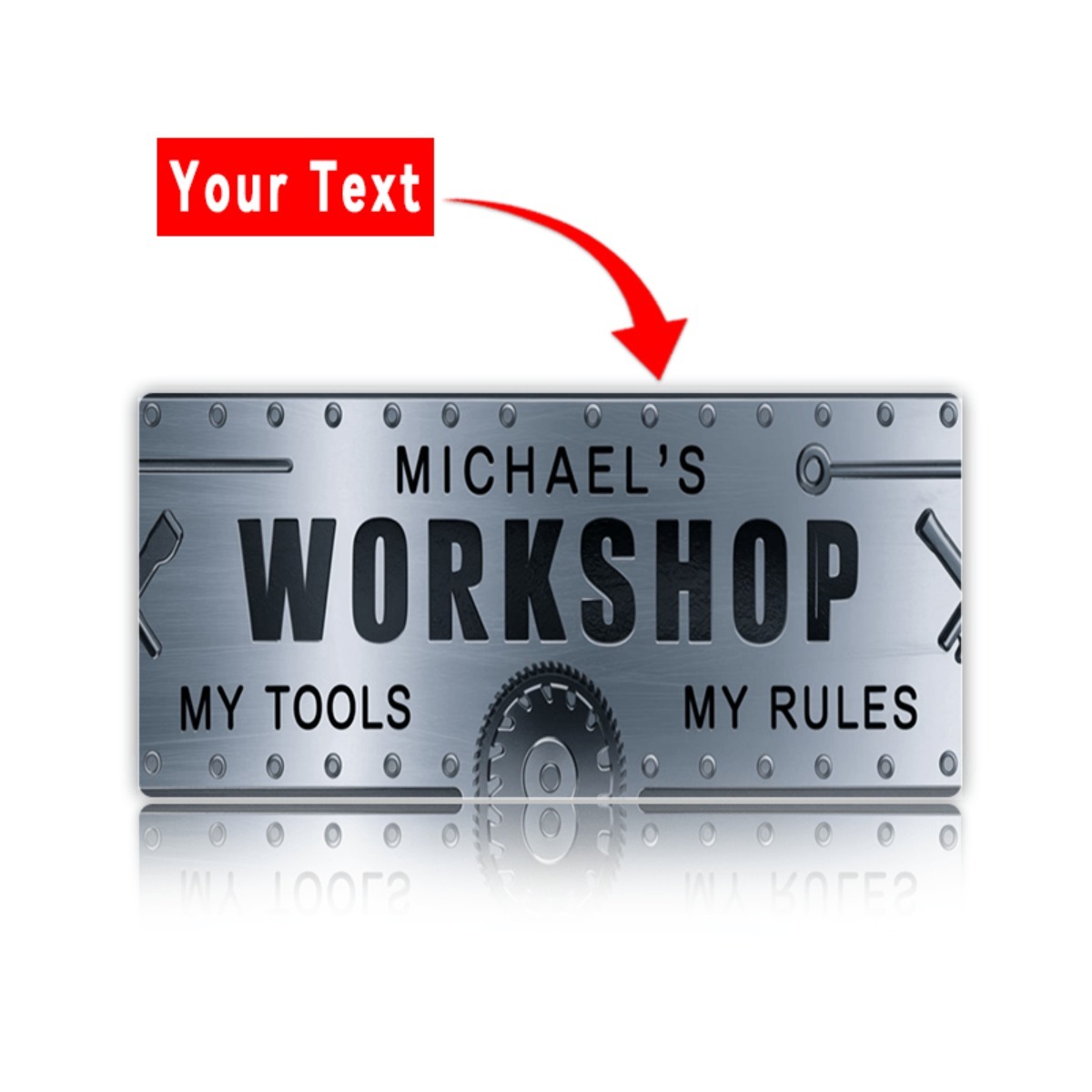Plaque en aluminium personnali - Workshop Tools And Names avis et prix